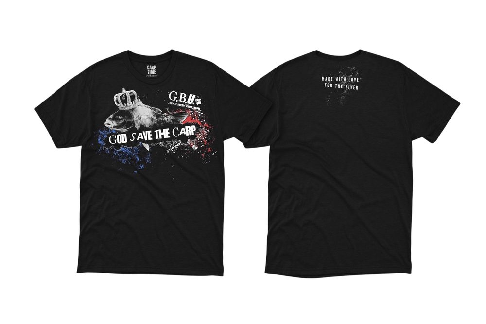 G.B.U. Tričko God Save The Carp černé - XXL