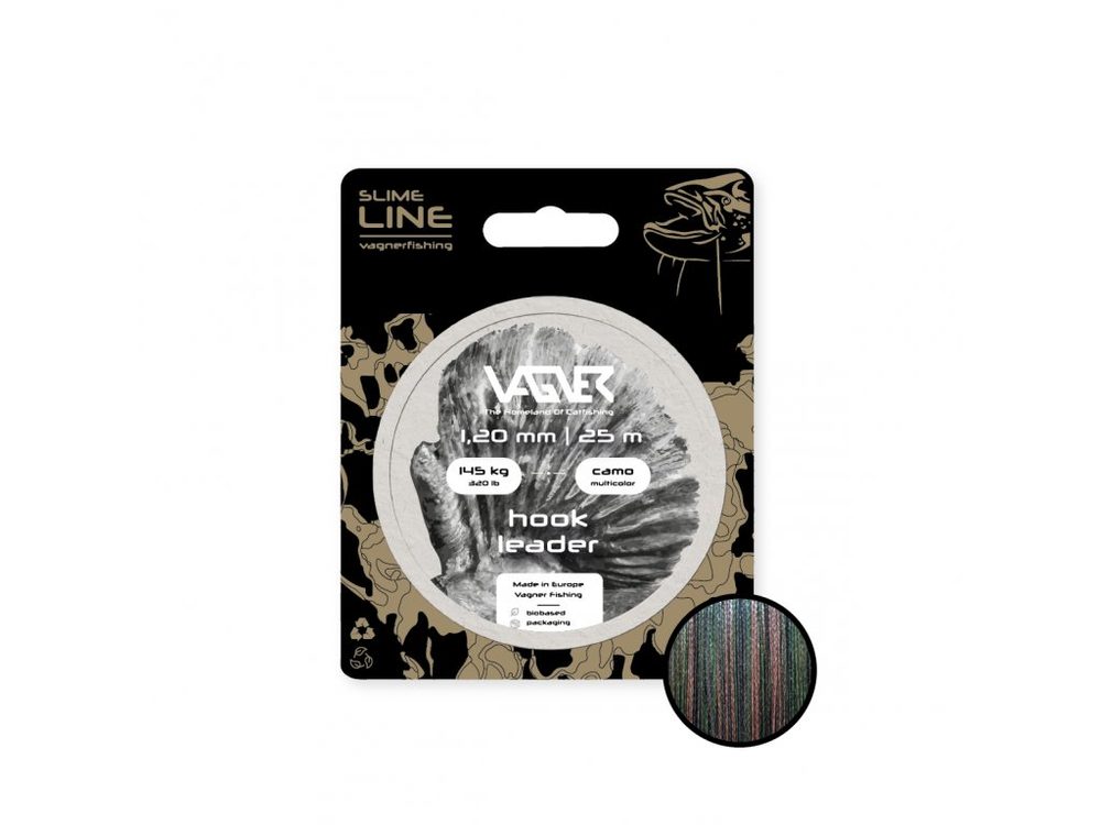 Vagner Návazcová šňůra Hook Leader Slime Line Camu 25m - 1,2mm 25m