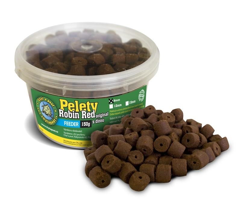 E-shop Chyť a pusť Pelety Robin Red original carp s dírou 150g