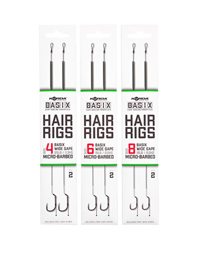E-shop Korda Návazec Basix Hair Rigs Wide Gape 2ks,Korda Návazec Basix Hair Rigs Wide Gape 2ks