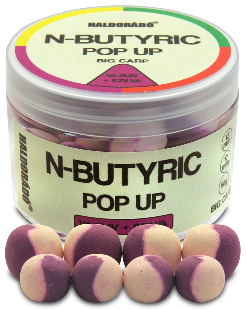 E-shop Haldorádó Pop-Up N-Butyric Big Carp 13/17mm 50g - Kyselina máselná/Švestka,Haldorádó Pop-Up N-Butyric Big Carp 13/17mm 50g - Kyselina máselná/Švestka