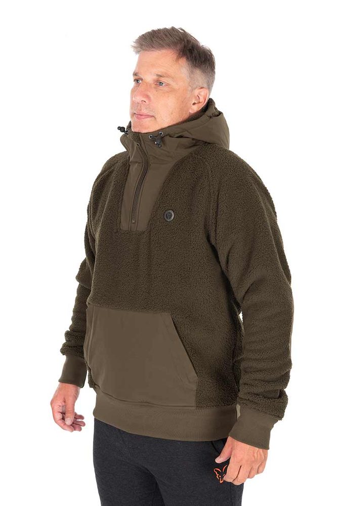 E-shop Fox rybářská bunda Sherpa Hybrid Jacket Olive - 4XL,Fox rybářská bunda Sherpa Hybrid Jacket Olive - 4XL