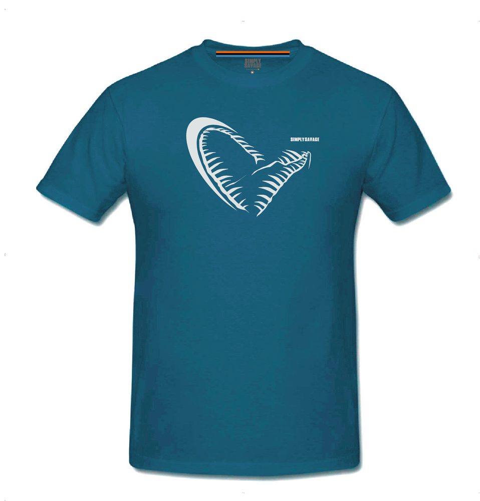 Savage Gear Triko Simply Savage Jaw blue Tee - M