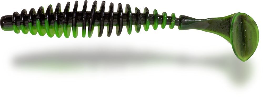 Magic Trout Gumová nástraha T-Worm Paddler 1,5g 5,5cm Sýr 6ks - Neon zelená/černá