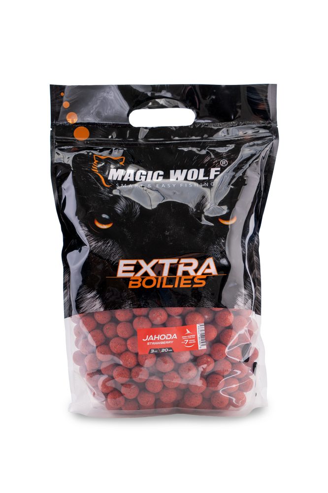 Magic Wolf Boilies Extra 20mm 3kg - Jahoda,Magic Wolf Boilies Extra 20mm 3kg - Jahoda