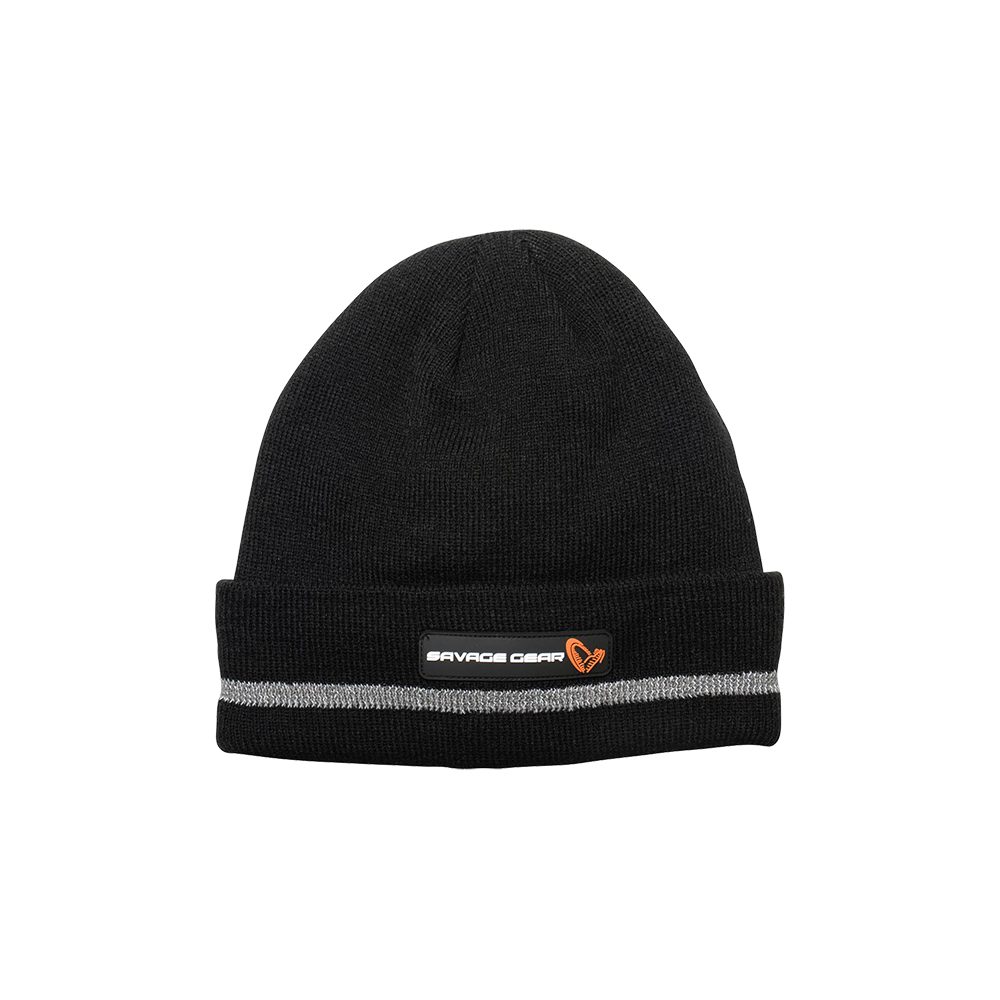 Fotografie Savage Gear Zimní čepice Reflex Beanie One Size Black/Reflex