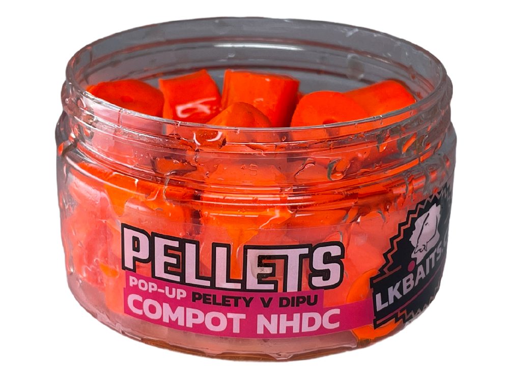 E-shop LK Baits Pop-up Pelety v dipu Compot NHDC 40g - 12mm,LK Baits Pop-up Pelety v dipu Compot NHDC 40g - 12mm