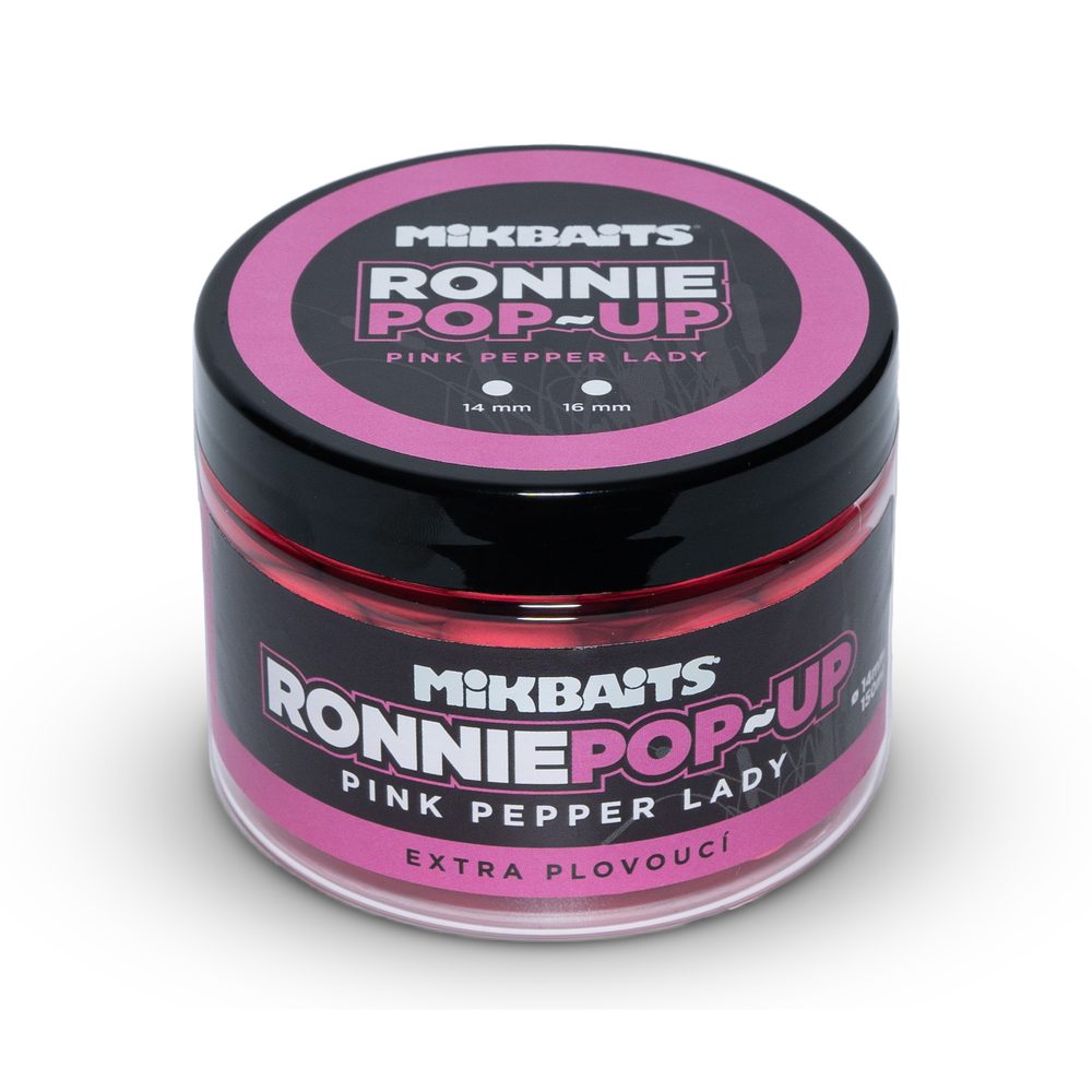 E-shop Mikbaits Ronnie pop-up 150ml - Pink Pepper Lady 14mm,Mikbaits Ronnie pop-up 150ml - Pink Pepper Lady 14mm