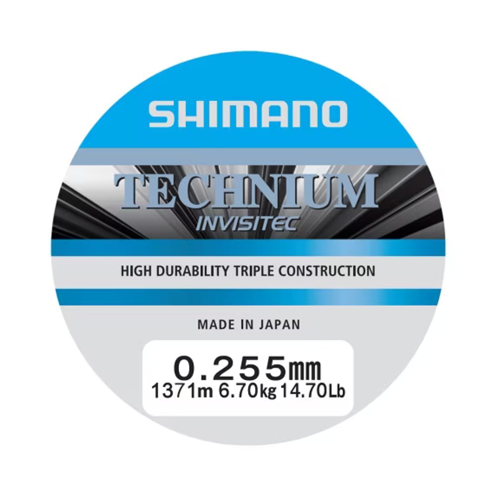 Shimano Vlasec Technium Invisitec A Mono Grey - 0,255mm 6,7kg 1371m,Shimano Vlasec Technium Invisitec A Mono Grey - 0,255mm 6,7kg 1371m