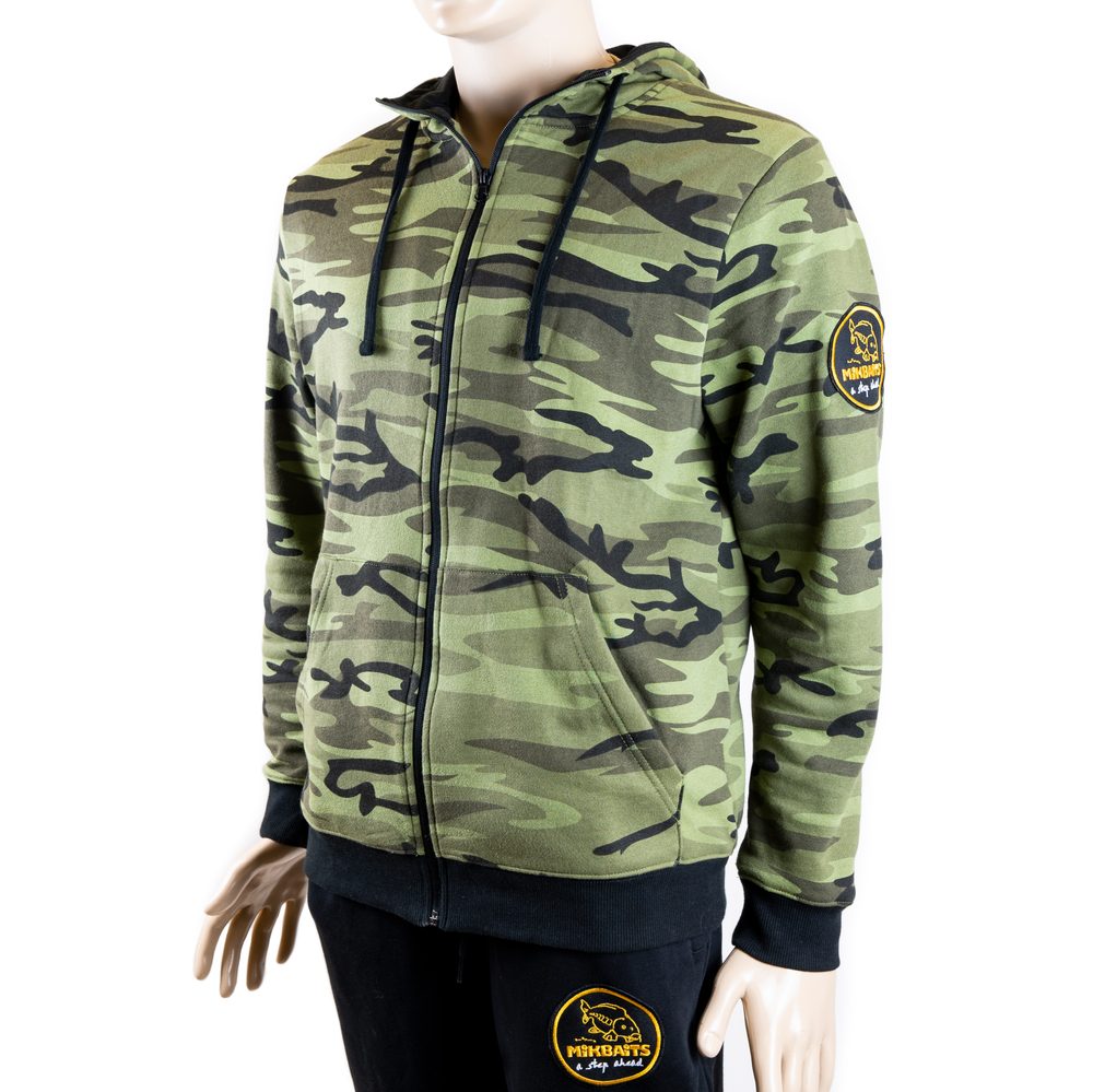 E-shop Mikbaits Rybářská Mikina Zip up camou,Mikbaits Rybářská Mikina Zip up camou
