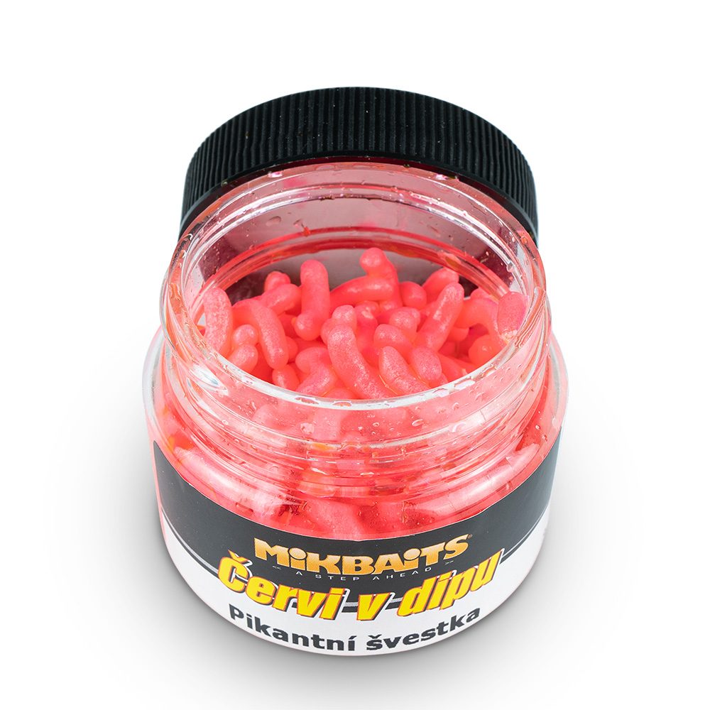 E-shop Mikbaits Červi v dipu 50ml - Pikantní švestka,Mikbaits Červi v dipu 50ml - Pikantní švestka