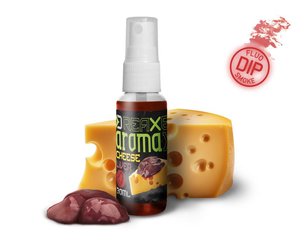 E-shop Delphin Dipovací sprej AromaX 30ml - Sýr - Játra/červená,Delphin Dipovací sprej AromaX 30ml - Sýr - Játra/červená