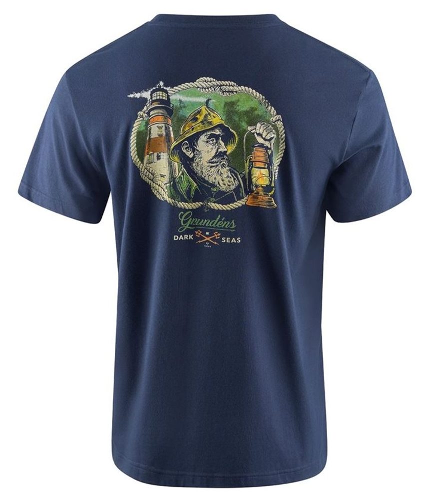 Grundéns Triko Dark Seas X Grundens Watchman SS T-Shirt Dark Navy - L