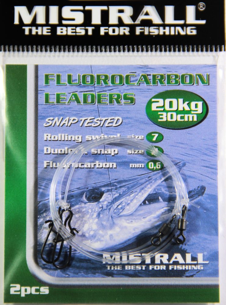 E-shop Mistrall Fluorocarbonový návazec 2ks - 30cm 20kg,Mistrall Fluorocarbonový návazec 2ks - 30cm 20kg