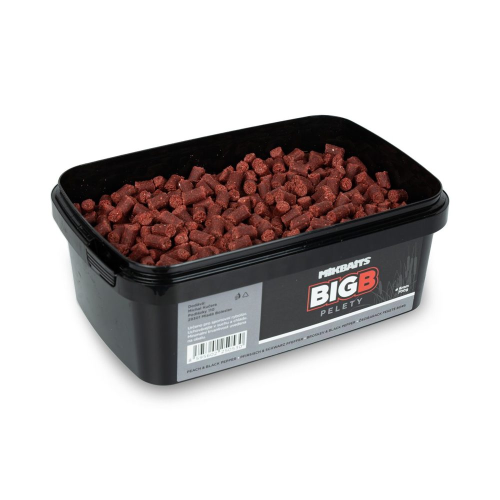 E-shop Mikbaits BiG pelety 700g - Broskev&Černý pepř 6mm,Mikbaits BiG pelety 700g - Broskev&Černý pepř 6mm