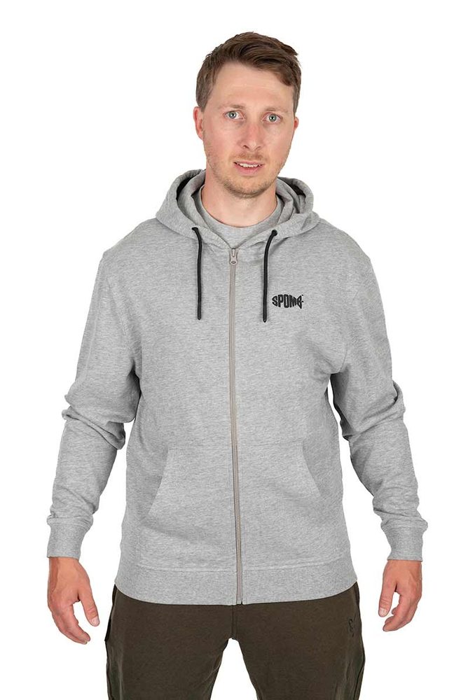 E-shop Spomb Rybářská Mikina Grey Zipped Hoody - L,Spomb Rybářská Mikina Grey Zipped Hoody - L