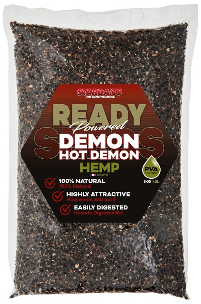 Fotografie Starbaits Partikl Ready Seeds 1kg - Hot Demon Hemp