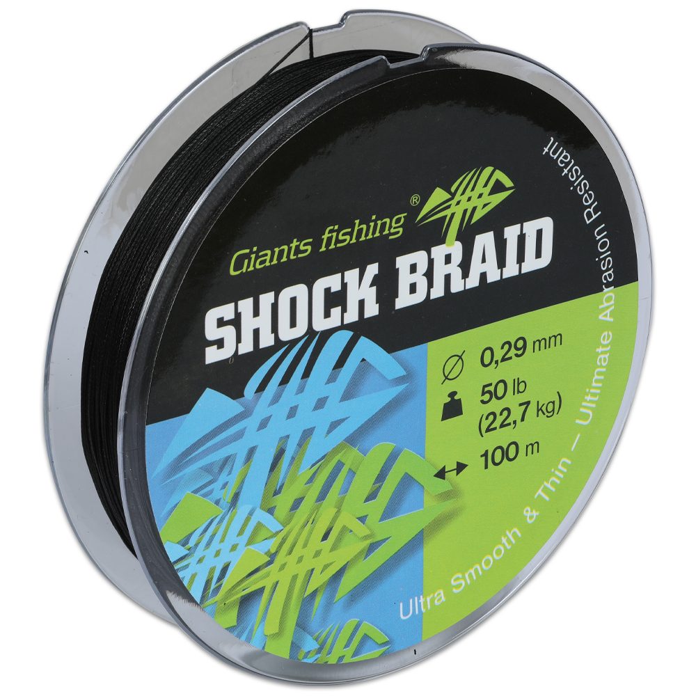 E-shop Giants Fishing Splétaná šňůra Shock Braid 100m - 0,29mm/ 50lb(22,7kg),Giants Fishing Splétaná šňůra Shock Braid 100m - 0,29mm/ 50lb(22,7kg)