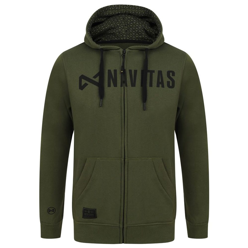 E-shop Navitas Rybářská Mikina Core Zip Hoody Green,Navitas Rybářská Mikina Core Zip Hoody Green