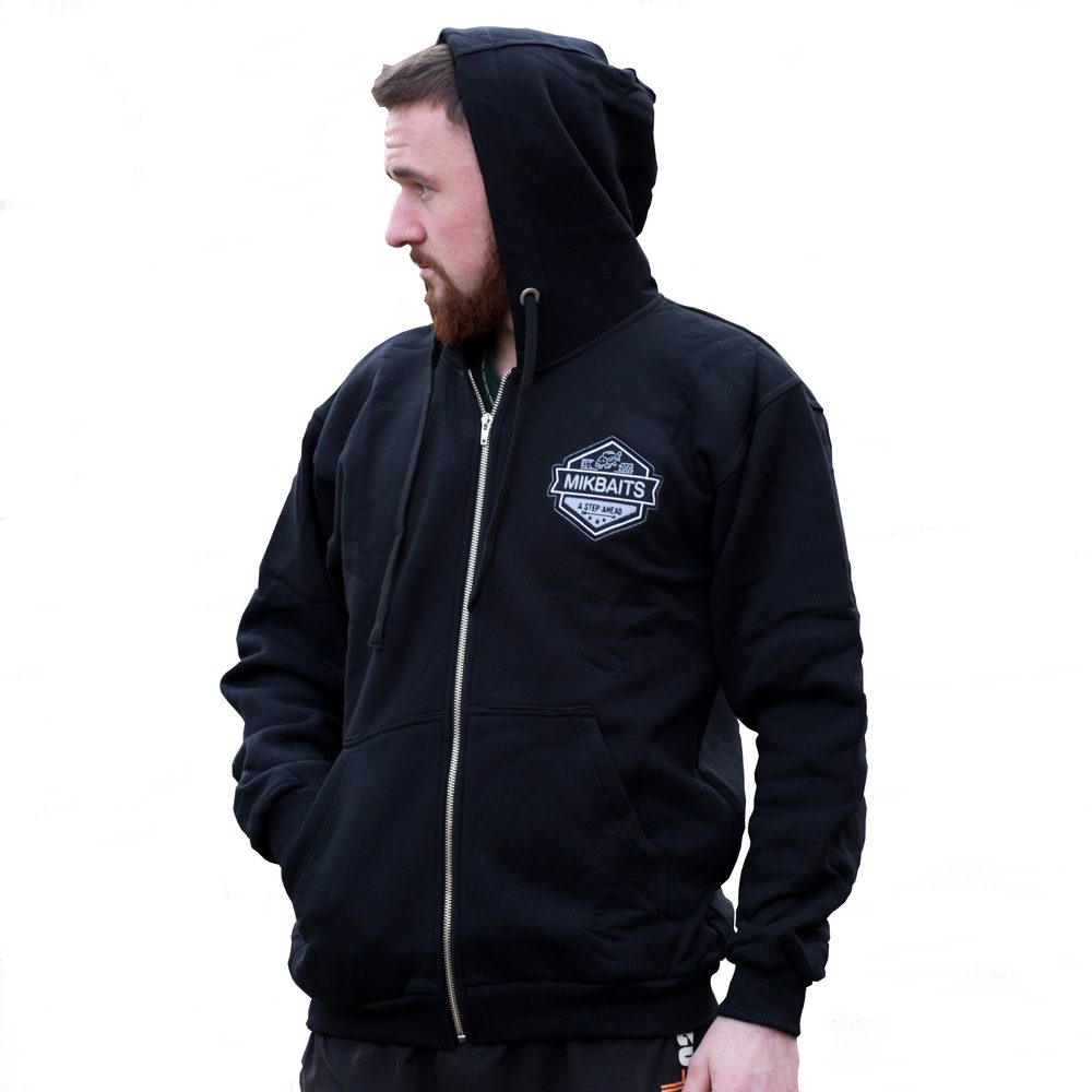 E-shop Mikbaits Rybářská Mikina Fans Team černá s kapucí,Mikbaits Rybářská Mikina Fans Team černá s kapucí