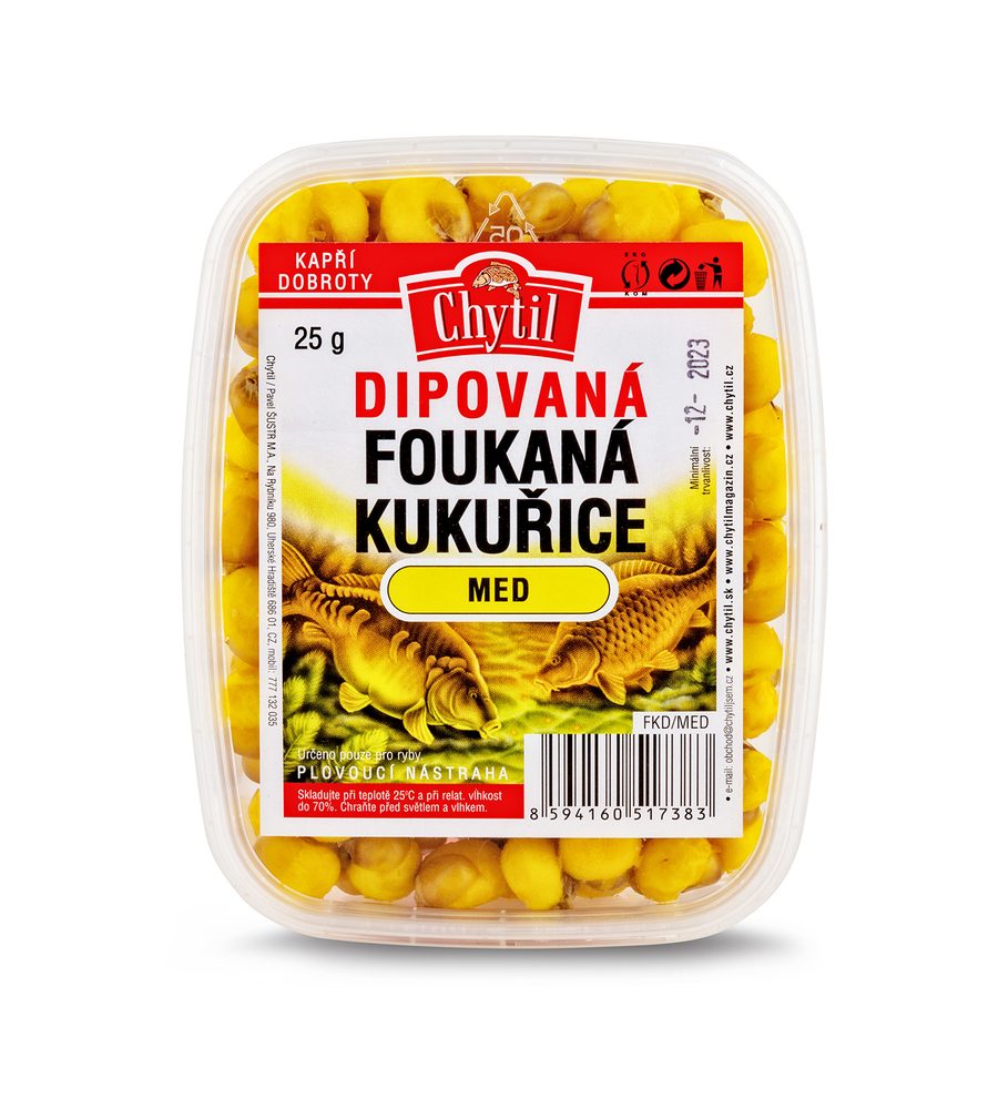 E-shop Chytil Dipovaná foukaná kukuřice 25g - Med