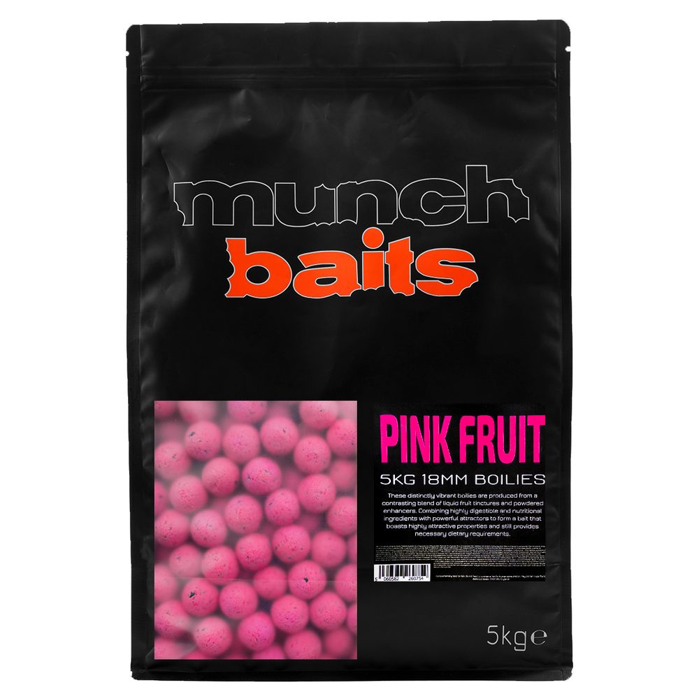 Munch Baits Boilie Visual Range Pink Fruit - 18mm 5kg