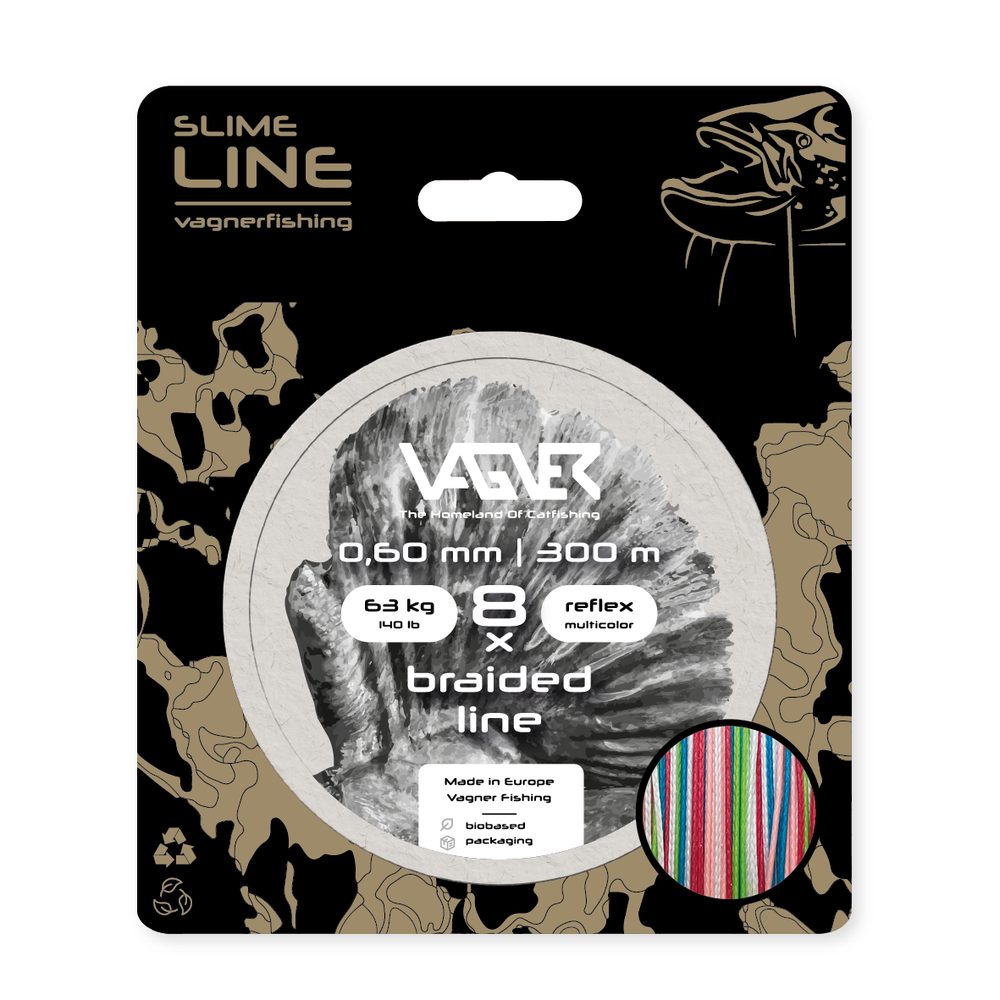 Vagner Šňůra Braided Line Reflex Multicolor - 0,60mm 300m – Vagner Fishing