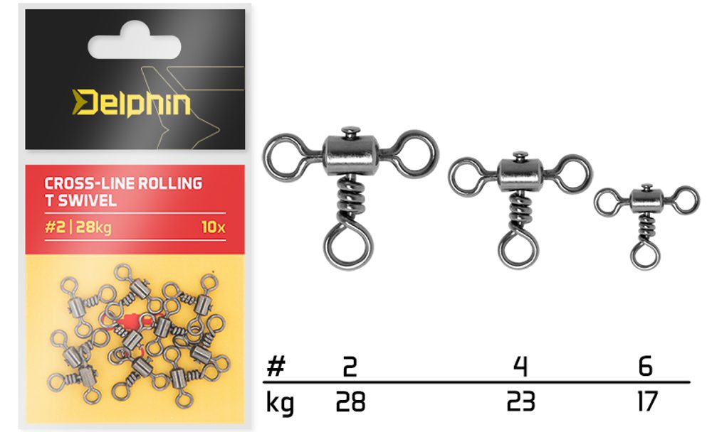 E-shop Delphin Obratlík Cross-line rolling T swivel 10ks,Delphin Obratlík Cross-line rolling T swivel 10ks