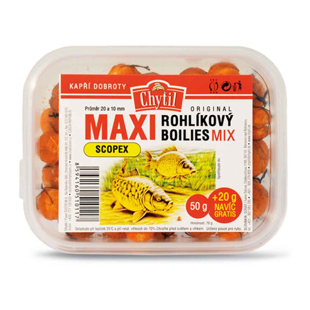 E-shop Chytil Rohlíkový boilies Maxi 20mm 60g - Amur,Chytil Rohlíkový boilies Maxi 20mm 60g - Amur
