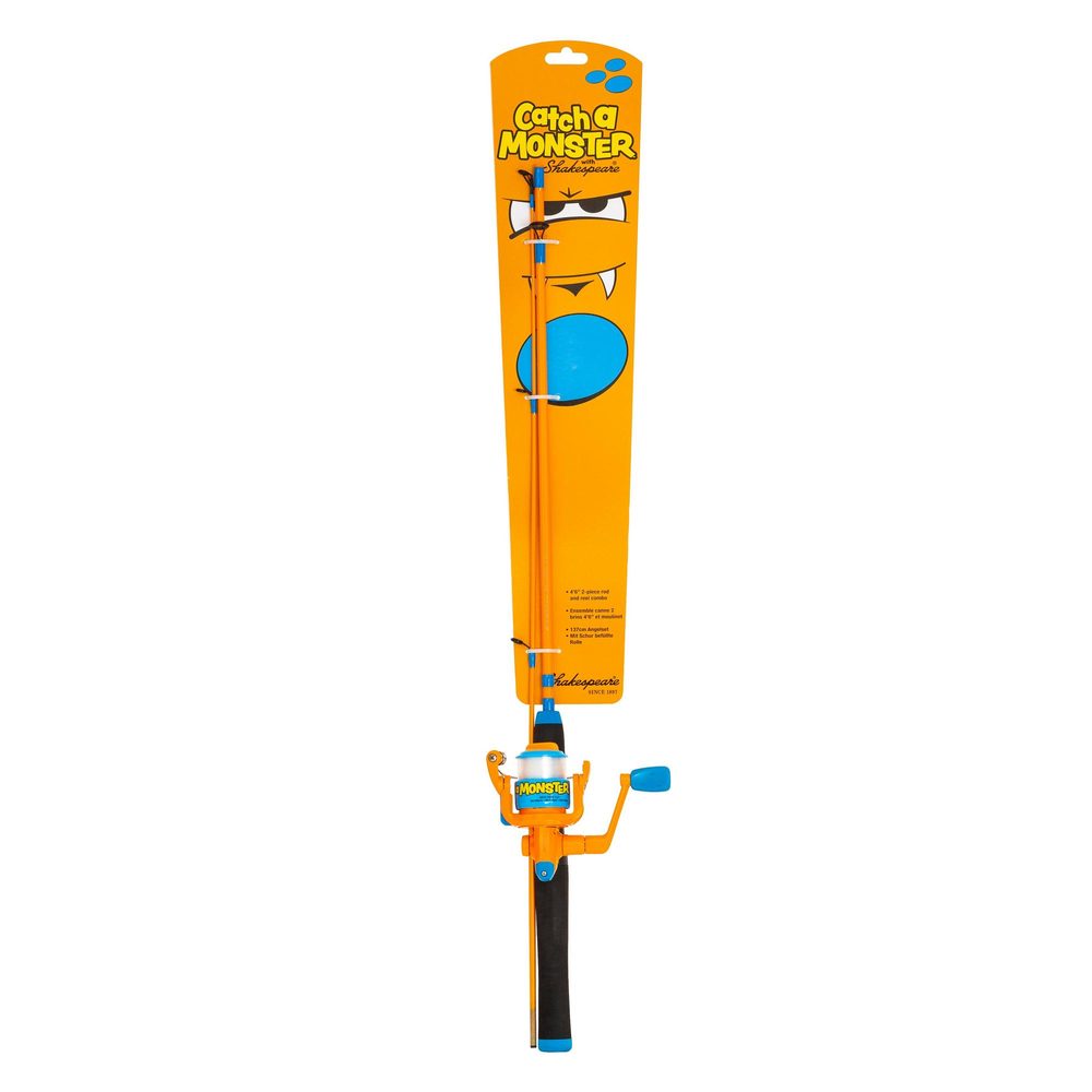 E-shop Shakespeare Dětský set prut s navijákem a vlascem Catch a Monster Spin Set 1,40m 15-30g Orange,Shakespeare Dětský set prut s navijákem a vlascem Catch