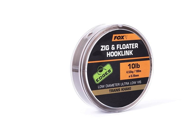 Fotografie Fox Plovoucí vlasec Zig & Floater Hooklink Trans Khaki 100m - 10lb - 0.26mm Fox