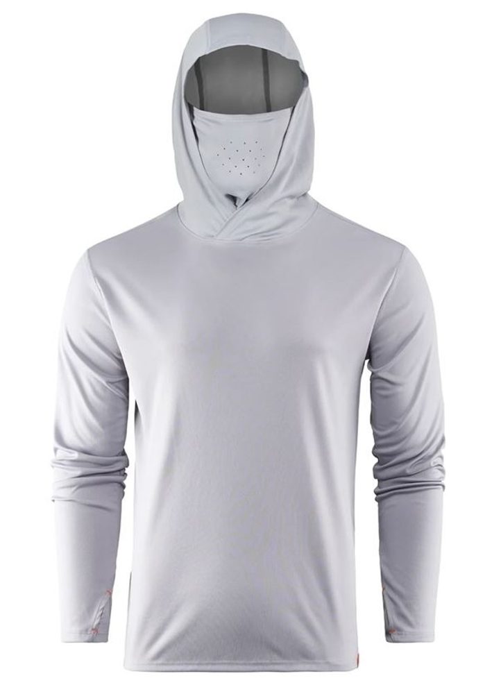 Grundéns UV Tričko Tough Sun Masked Hoodie Mist - XXXL