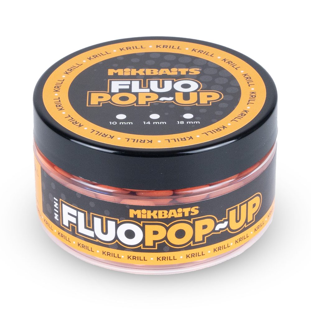 E-shop Mikbaits Mini Plovoucí fluo boilie 10mm 100ml - Krill,Mikbaits Mini Plovoucí fluo boilie 10mm 100ml - Krill
