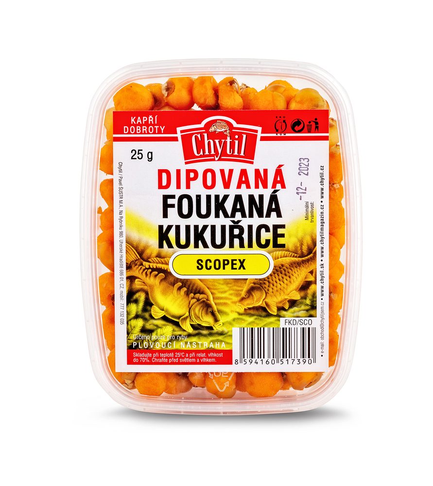 Chytil Dipovaná foukaná kukuřice 25g - Scopex,Chytil Dipovaná foukaná kukuřice 25g - Scopex