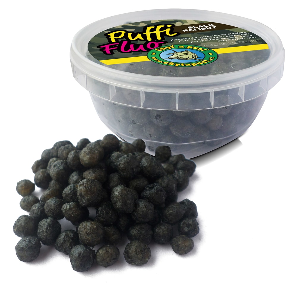 Fotografie Chyť a pusť Puffi fluo 150ml - Black halibut