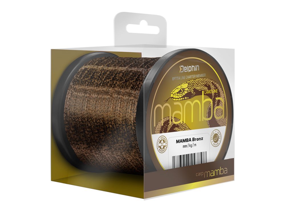 E-shop Delphin Vlasec Mamba Carp Bronz - 0,26mm 5,2kg 1200m,Delphin Vlasec Mamba Carp Bronz - 0,26mm 5,2kg 1200m