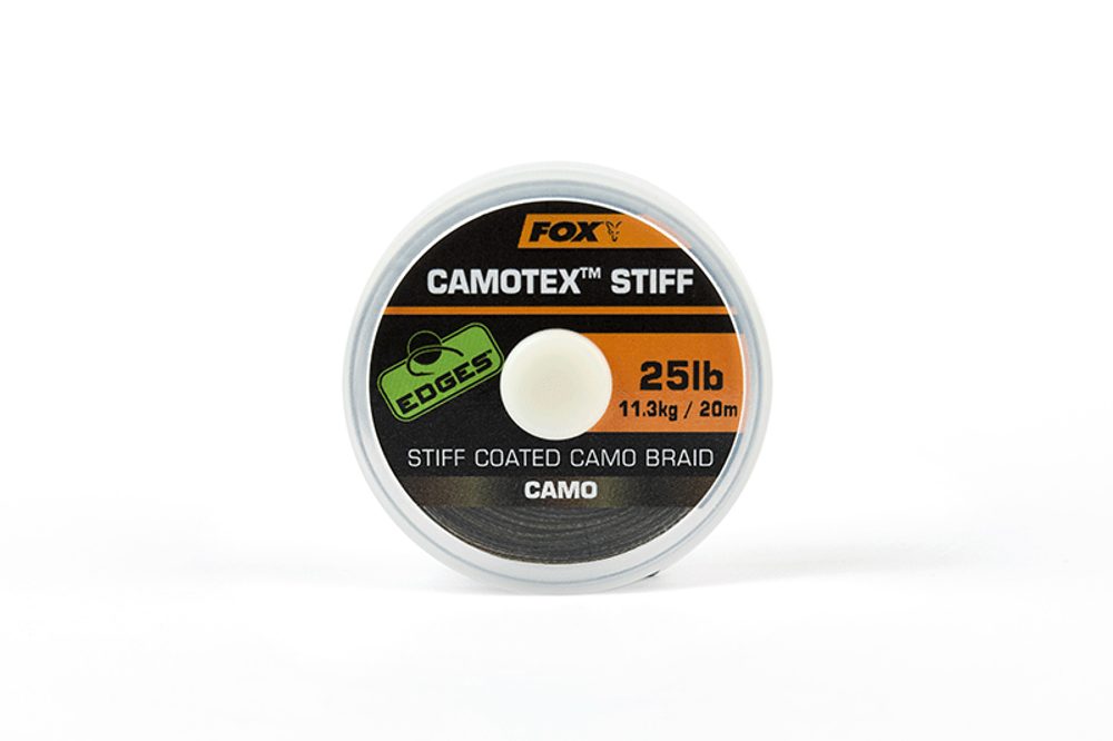 E-shop Fox Ztužená šňůrka Camotex Stiff Camo 20m - 20lb,Fox Ztužená šňůrka Camotex Stiff Camo 20m - 20lb