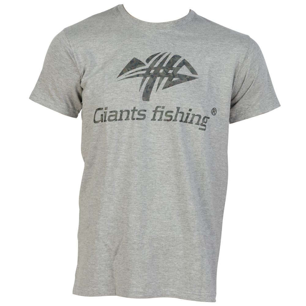 Fotografie Giants Fishing Tričko pánské šedé Camo Logo - vel. L