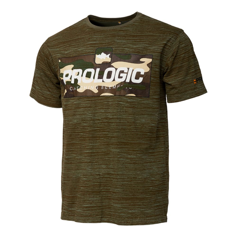 Prologic Triko Bark Print T-shirt Burnt Olive Green