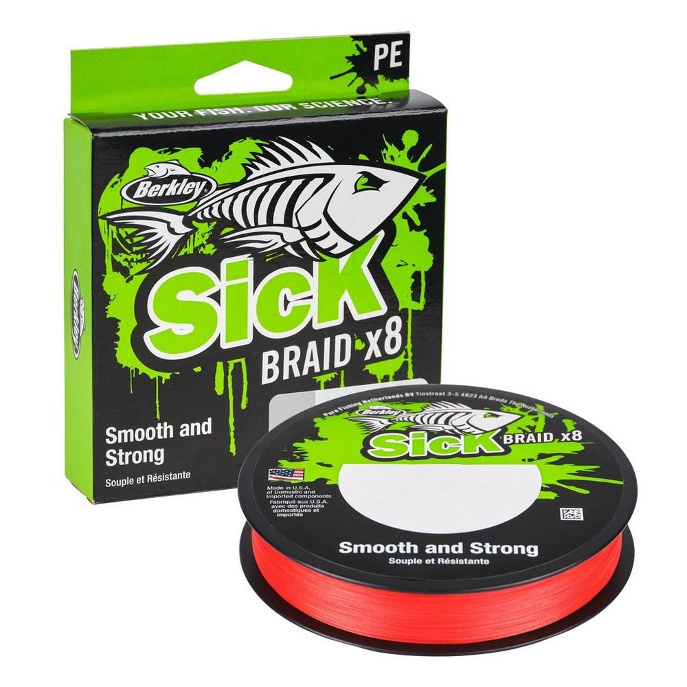 E-shop Berkley Šňůra Sick Braid Červená 150m - 0,06mm 5,4kg,Berkley Šňůra Sick Braid Červená 150m - 0,06mm 5,4kg