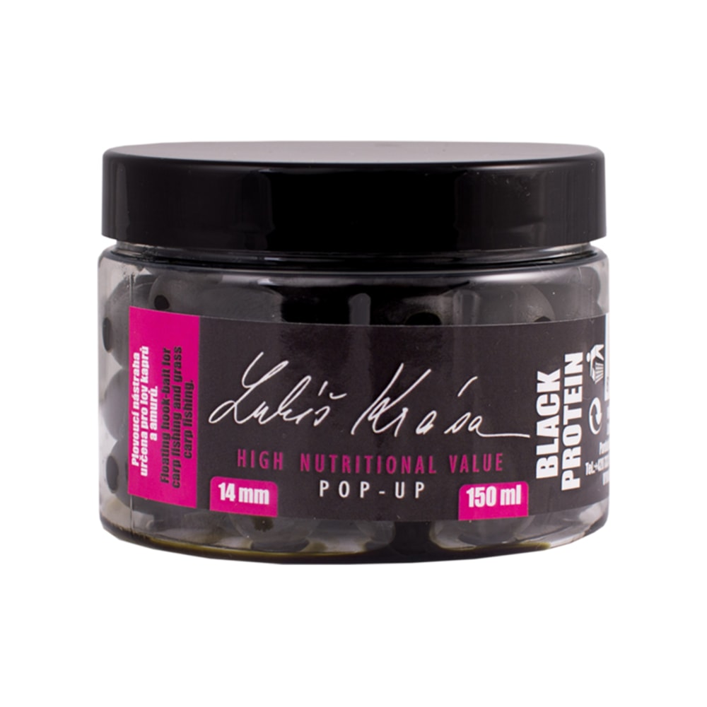 Fotografie LK Baits Pop-up Lukas Krasa Black Protein 14mm 150ml