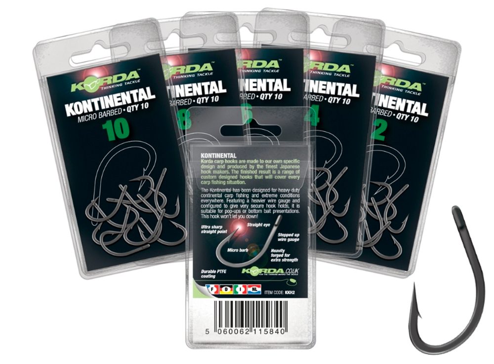 Korda Háčky Kontinental 10ks - vel. 10