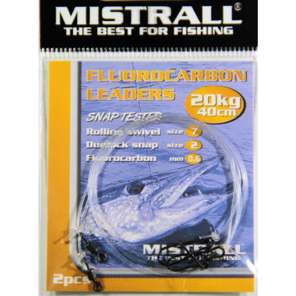 E-shop Mistrall Fluorocarbonový návazec 2ks - 40cm 20kg,Mistrall Fluorocarbonový návazec 2ks - 40cm 20kg