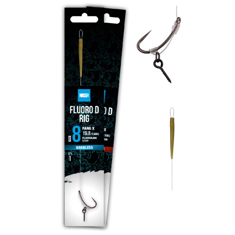 E-shop Nash Návazec Fluorocarbon D-Rig - vel.6 Bez protihrotu