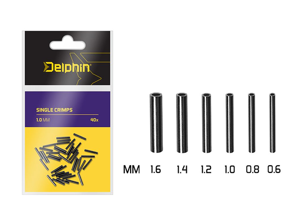 E-shop Delphin Crimpy Single Crimps 40ks - 0.6mm,Delphin Crimpy Single Crimps 40ks - 0.6mm