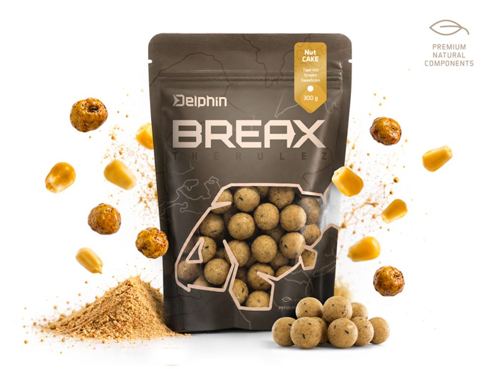 Delphin Boilies BreaX / NutCAKE 300g - 24mm,Delphin Boilies BreaX / NutCAKE 300g - 24mm