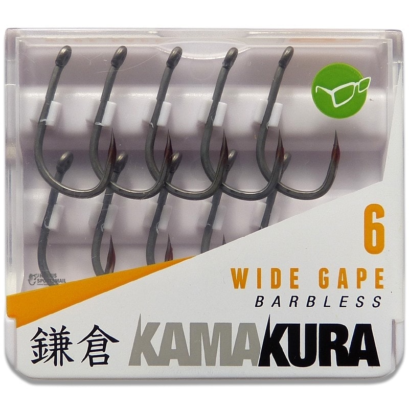 Korda Háčky Kamakura Wide Gape Barbless 10ks - vel.6