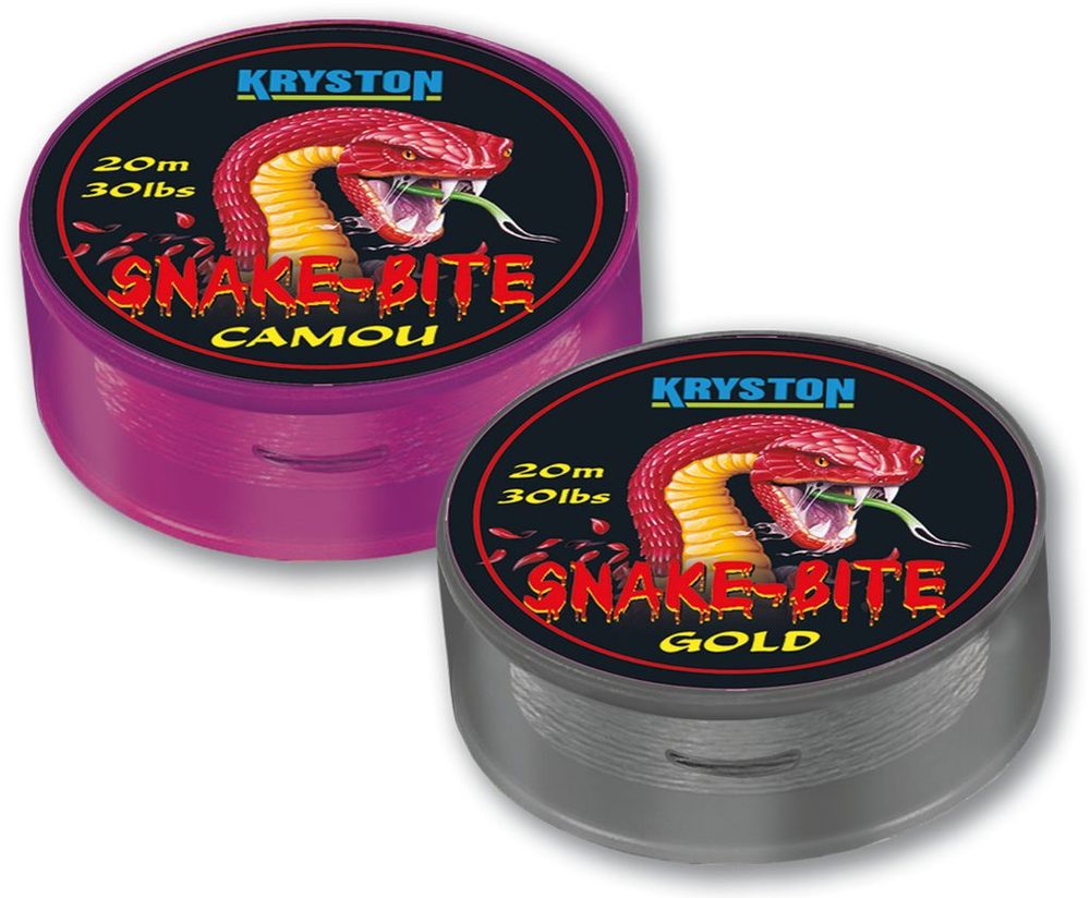 E-shop Kryston Potahovaná šňůrka Snake Bite 20m - Camou 20lb/9kg,Kryston Potahovaná šňůrka Snake Bite 20m - Camou 20lb/9kg