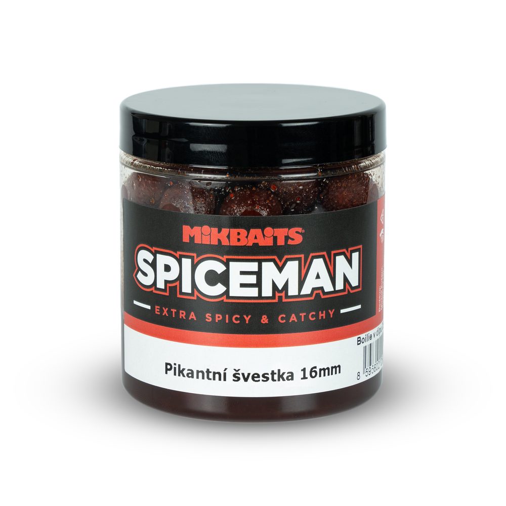 E-shop Mikbaits Boilie v dipu Spiceman 250ml - Pikantní Švestka 16mm,Mikbaits Boilie v dipu Spiceman 250ml - Pikantní Švestka 16mm