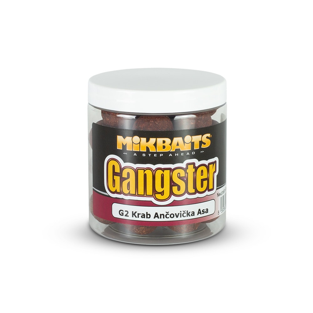 Fotografie Mikbaits Boilie Gangster balance 250ml - G2 Krab Ančovička Asa 20mm